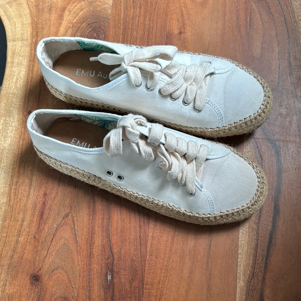 EMU Australia Agonis Cream Color Espadrille Sneakers - Picture 3 of 9